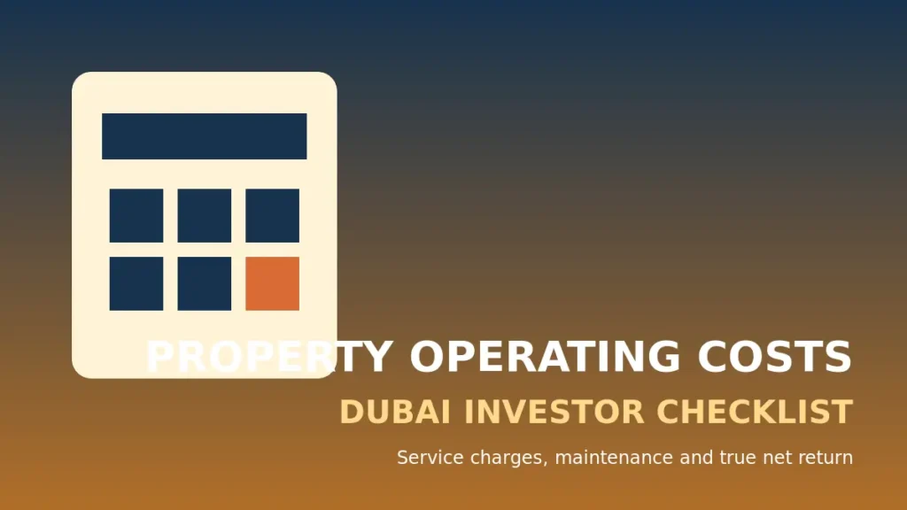Calculator illustration for Dubai real estate operating expenses