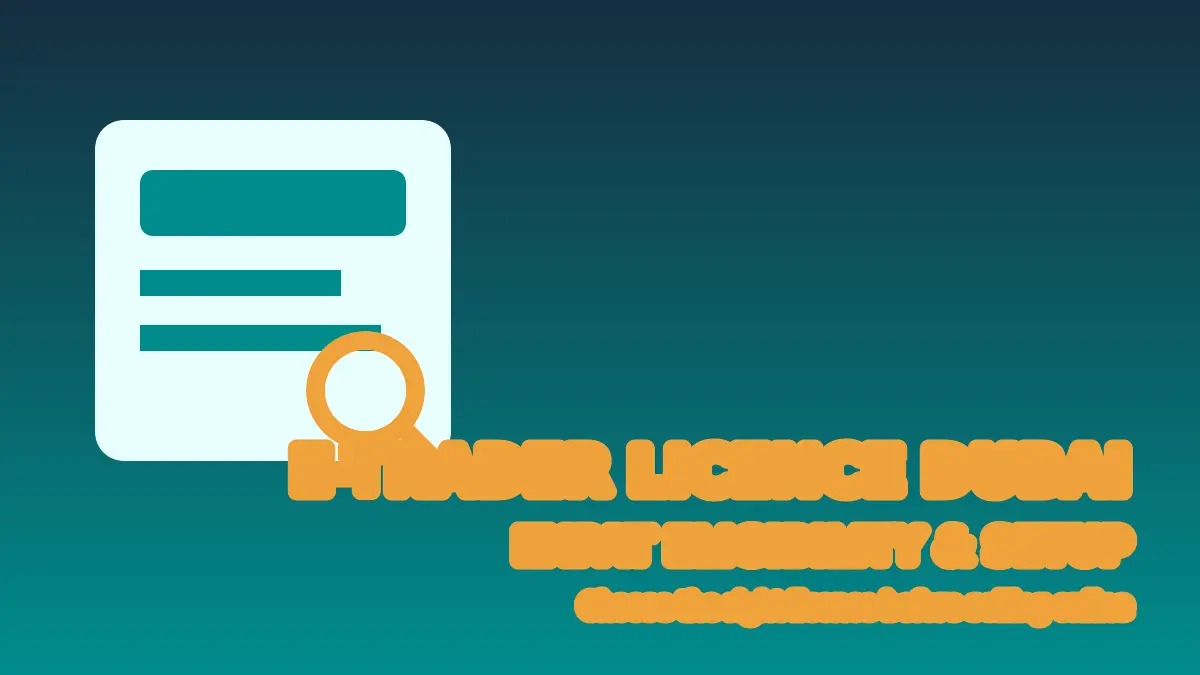 Digital licence card illustration for Dubai expat e-Trader setup